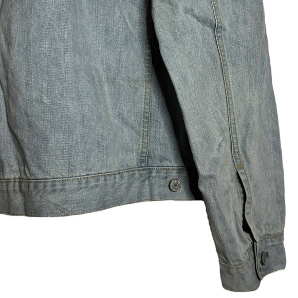 Gap Denim Jean Trucker Jacket Light Blue Wash Retro 1990s Broken In Extra Large - Picture 12 of 16
